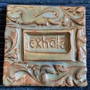EXHALE TileSmile 3x3 Decorative Handmade Ceramic Green Blue Tile